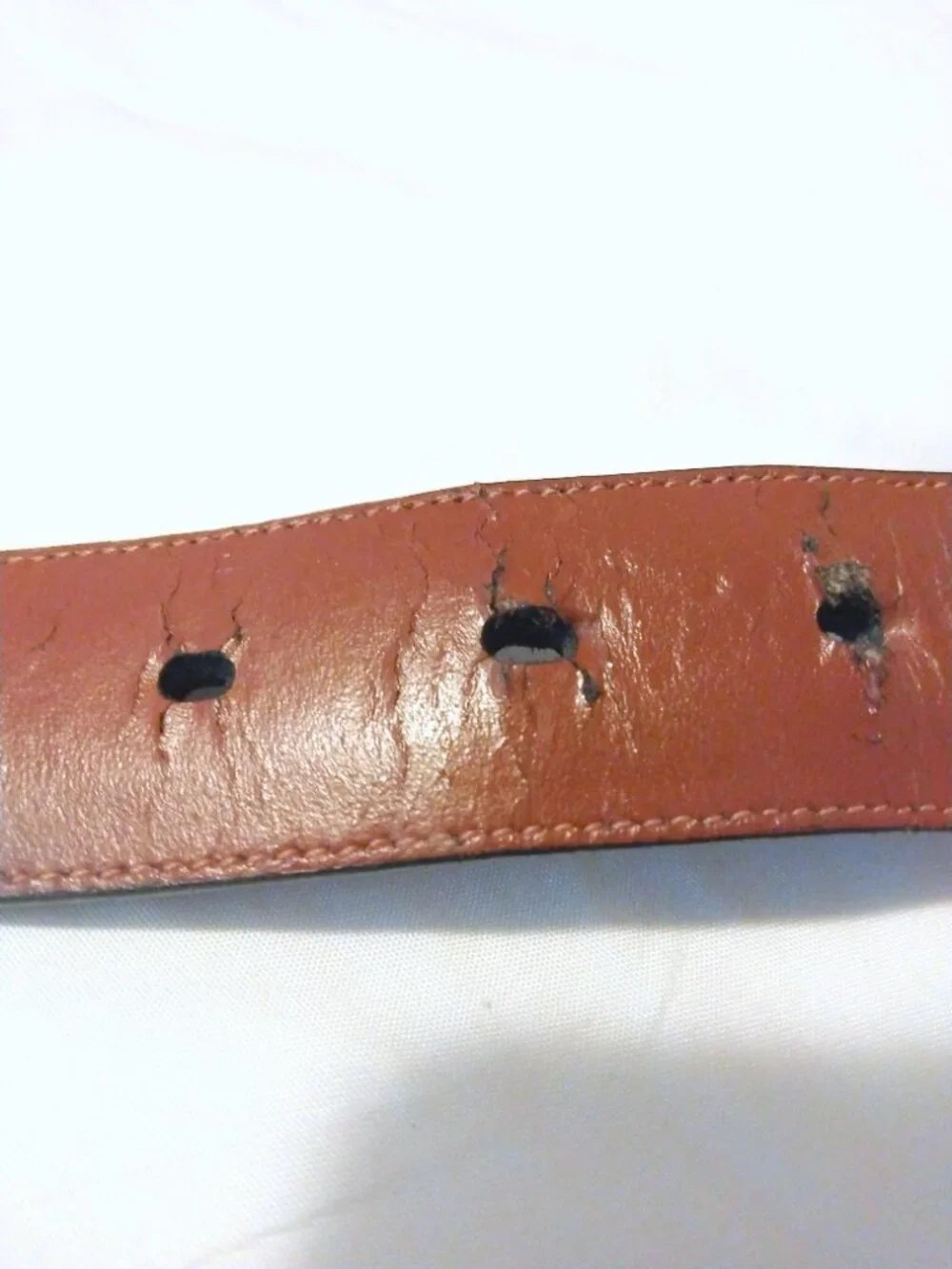 Perry Ellis Portfolio Italian Full Grain Cowhide Leather Belt Size 36 Brown